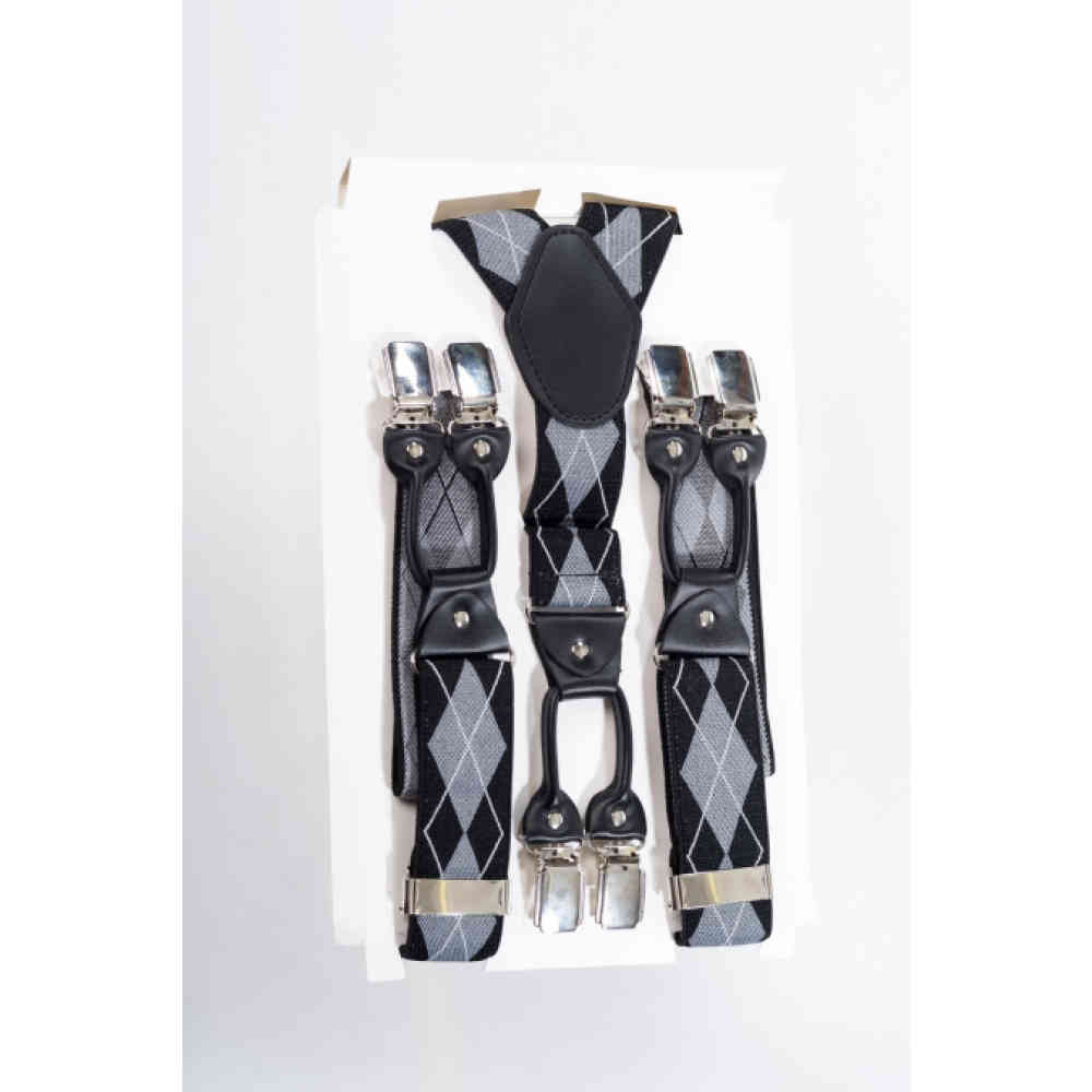 Dancing Days - Rockabilly Braces - Grey